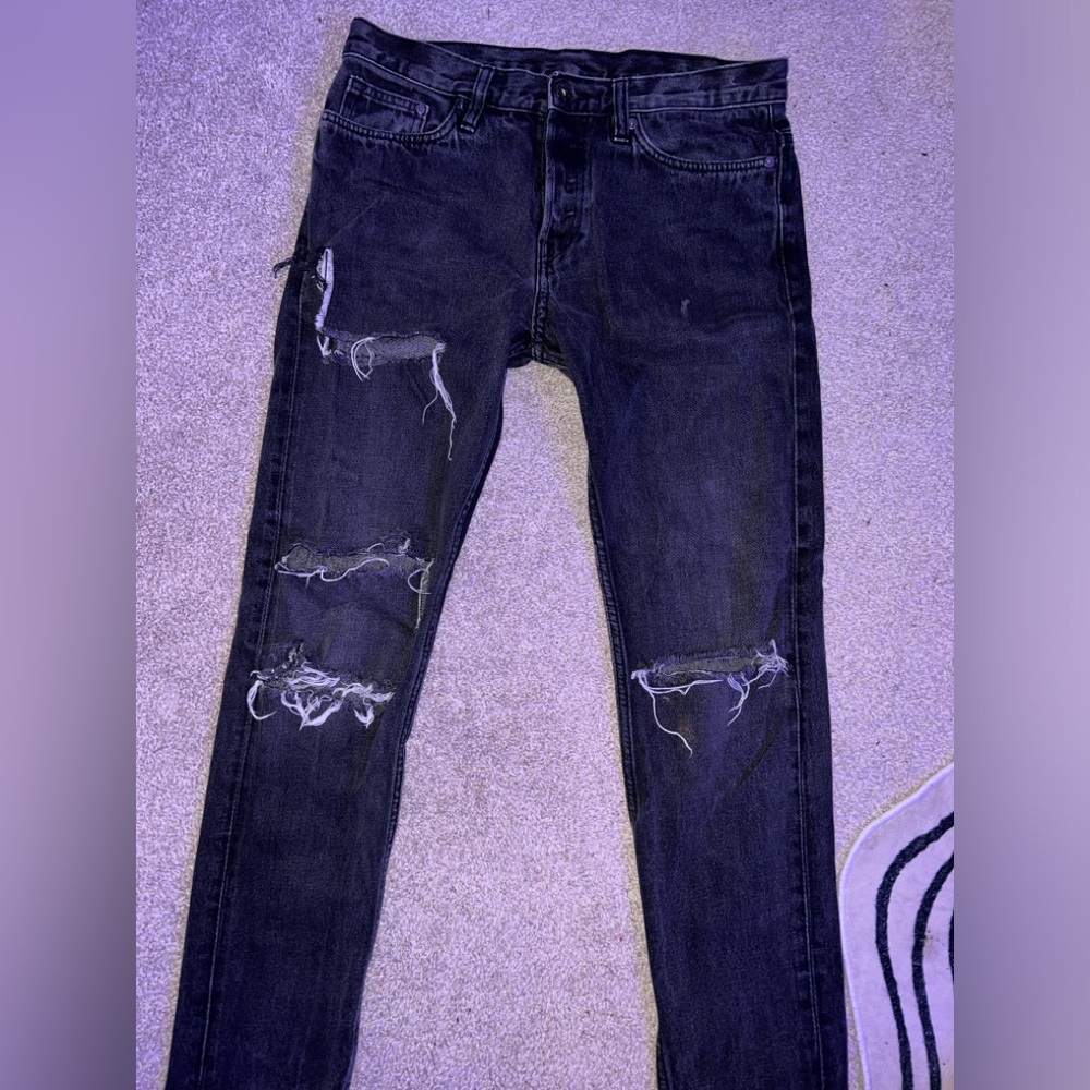 Distressed Black Jeans H&M